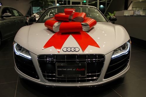 Audi wrapped up in a big red bow! Every girls dream after reading ...