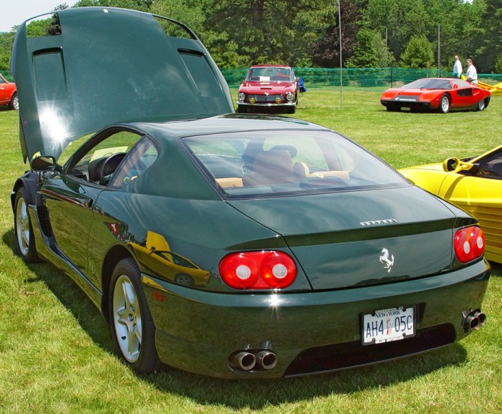 1995-Ferrari-456-GT-Green-Rear-Hood-Open